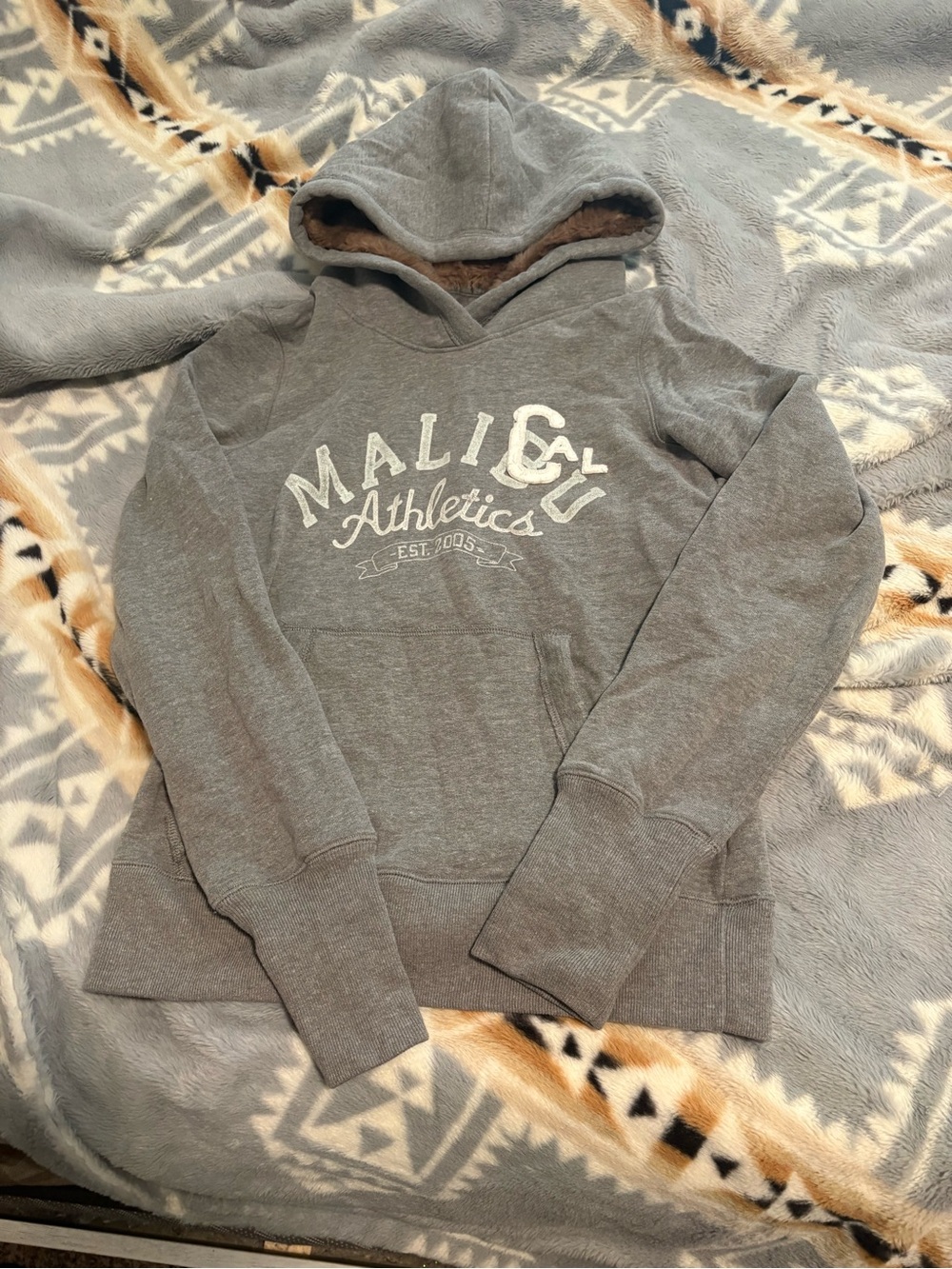 Hollister Gray Crewneck Hooded Sweatshirt